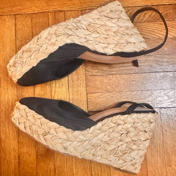 Loeffler Randall Tallulah Wedge Heels Size 9 Black Espadrille Wedges Platform - Picture 4 of 4